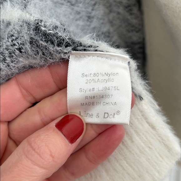 :Price Firm: Anthropologie Line and Dot Zebra Eyelash Cardigan - Picture 5 of 9